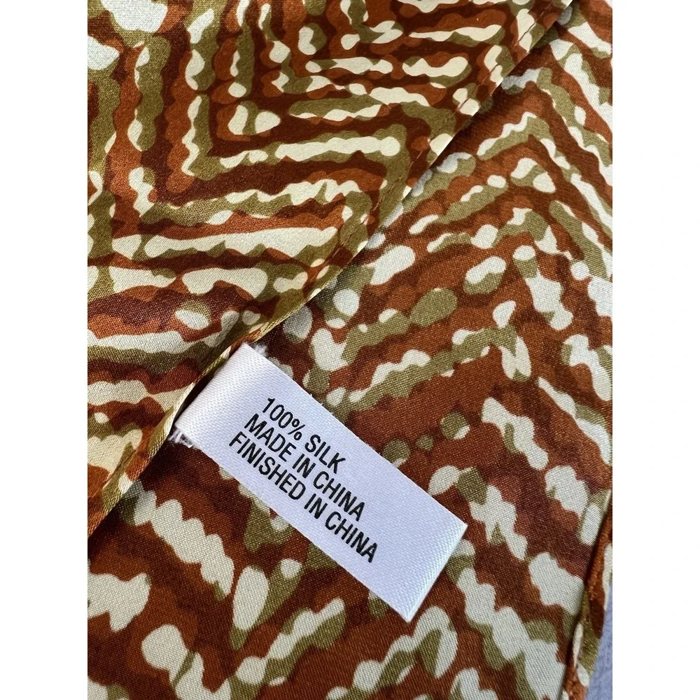 Women's Rectangle Multicolor Scarf 100% Silk 60